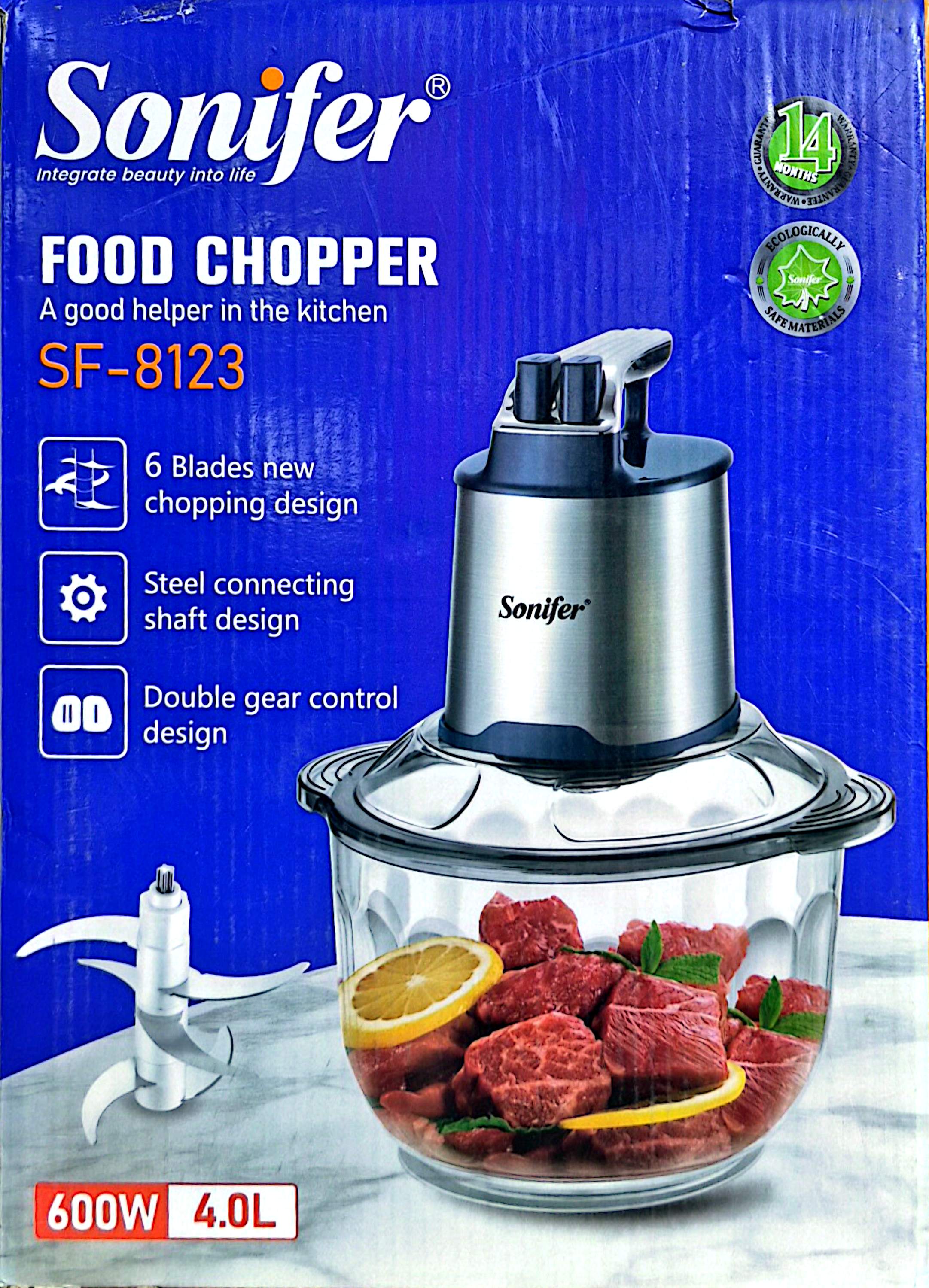 خردکن 4لیتری کاسه پیرکس سونیفر مدلsf-8123